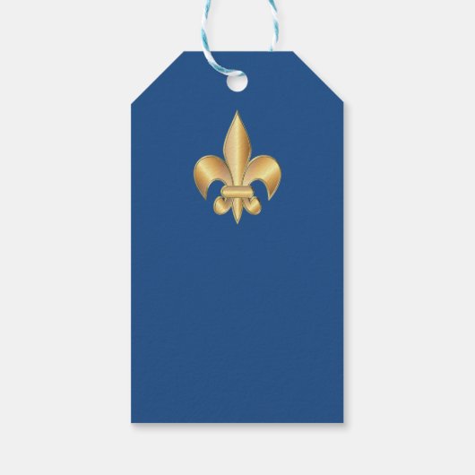 Fleur de Lis-symbool Cadeaulabel (Achterkant)
