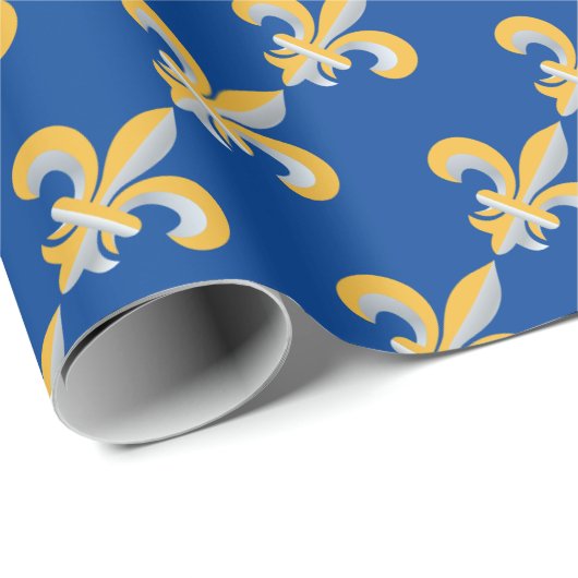 Fleur de Lis-symbool Cadeaupapier (Rol Hoek)