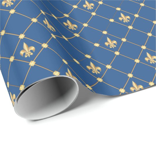 Fleur de Lis-symbool Cadeaupapier (Rol Hoek)