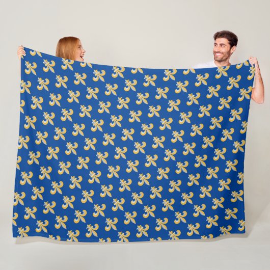 Fleur de Lis-symbool Fleece Deken (In situ)
