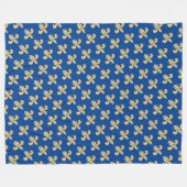 Fleur de Lis-symbool Fleece Deken (Voorkant (Horizontaal))