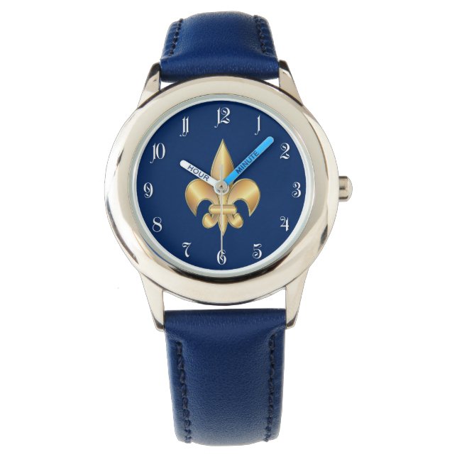 Fleur de Lis-symbool Horloge (Voorkant)