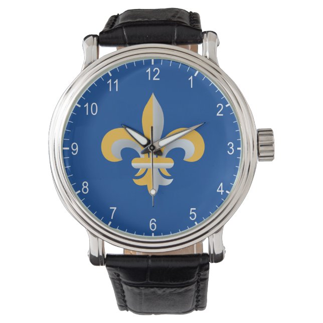 Fleur de Lis-symbool Horloge (Voorkant)