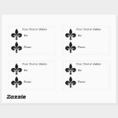Fleur de lis symbool naar van grote cadeau Label S (Vel)