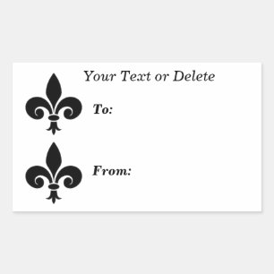 Fleur de lis symbool naar van grote cadeau Label S