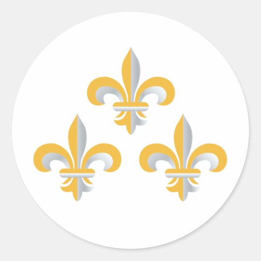 Fleur de Lis-symbool Ronde Sticker (Voorkant)
