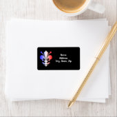 Fleur De Lis symbool verloopkleuren Etiket (Insitu)