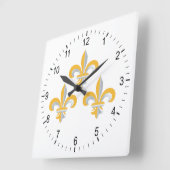 Fleur de Lis-symbool Vierkante Klok (Hoek)