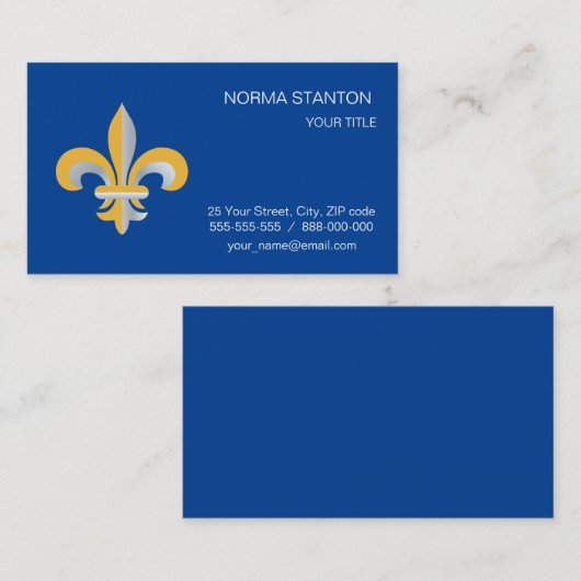Fleur de Lis-symbool Visitekaartje (Voorkant / Achterkant)