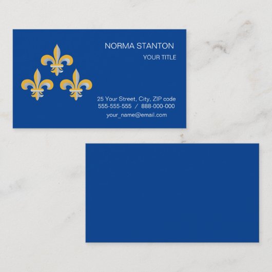 Fleur de Lis-symbool Visitekaartje (Voorkant / Achterkant)