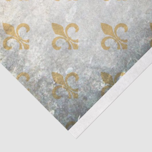 Fleur de Lis Tan Decoupage Paper Tissuepapier (Detail)