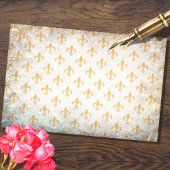 Fleur de Lis Tan Decoupage Paper Tissuepapier