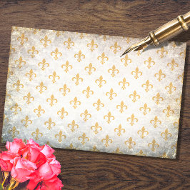 Fleur de Lis Tan Decoupage Paper Tissuepapier