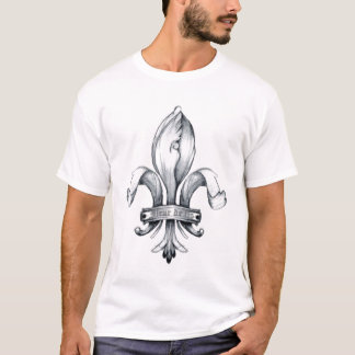 Fleur De Lis Tattoo T-shirt - Gepersonaliseerd