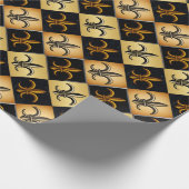 Fleur De Lis Tegel Inpakpapier (Hoek)
