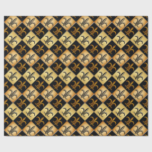 Fleur De Lis Tegel Inpakpapier