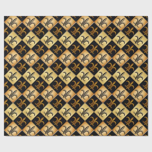 Fleur De Lis Tegel Inpakpapier (Zoom)