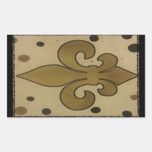 Fleur de Lis tegel stickers-matching dot-1 dot-2 Rechthoekige Sticker
