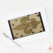 Fleur de Lis tegel stickers-matching dot-1 dot-2 Rechthoekige Sticker (Envelop)