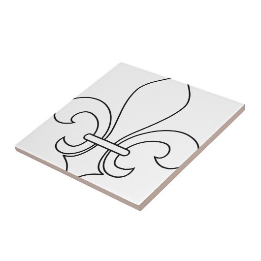 Fleur-de-lis Tegeltje (Zijkant)
