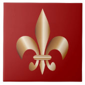 Fleur de lis tegeltje (Voorkant)