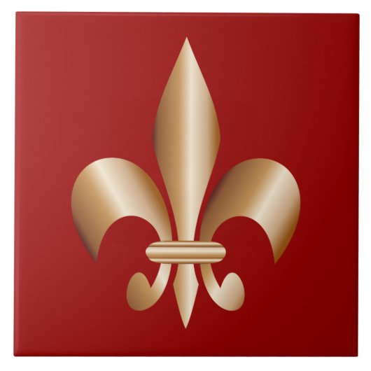 Fleur de lis tegeltje (Voorkant)