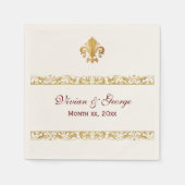Fleur-de-lis Thema Design Servetten (Voorkant)