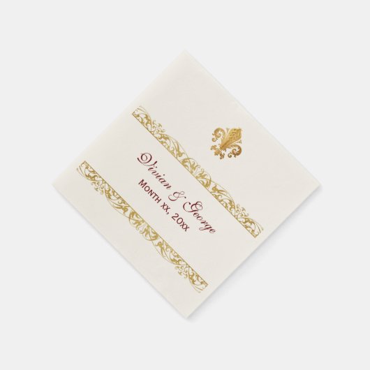 Fleur-de-lis Thema Design Servetten (Hoek)