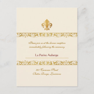 Fleur-de-lis Thmed Reception Kaart