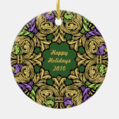 Fleur de lis Three Keramisch Ornament (Achterkant)