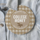 Fleur de lis Tips gewaardeerd | Studiegeld Ronde Button 6,0 Cm (In situ)