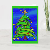 Fleur DE Lis Tree Feestdagen Kaart (Voorkant)
