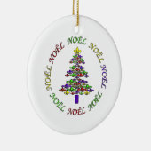Fleur de Lis Tree Noel kerstversiering Keramisch Ornament (Rechts)