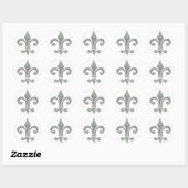 Fleur de Lis, Trinity Symbol, Lilie, Iris Ronde Sticker (Vel)
