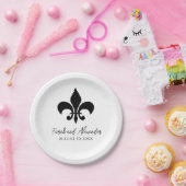 Fleur de Lis Trouwpapier Borden Papieren Bordje (Feest)