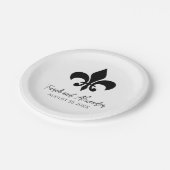 Fleur de Lis Trouwpapier Borden Papieren Bordje (Gekanteld)