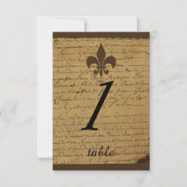  Fleur de Lis Trouwtafel kaart