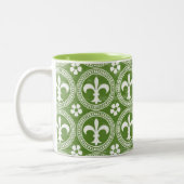 Fleur De Lis Tweekleurige Koffiemok (Links)