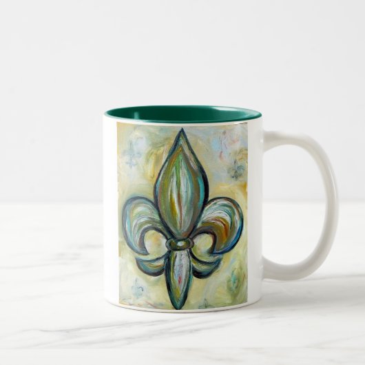 fleur_de_lis tweekleurige koffiemok (Rechts)