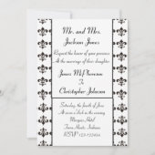 Fleur de Lis Uitnodiging voor bruiloft (Voorkant)