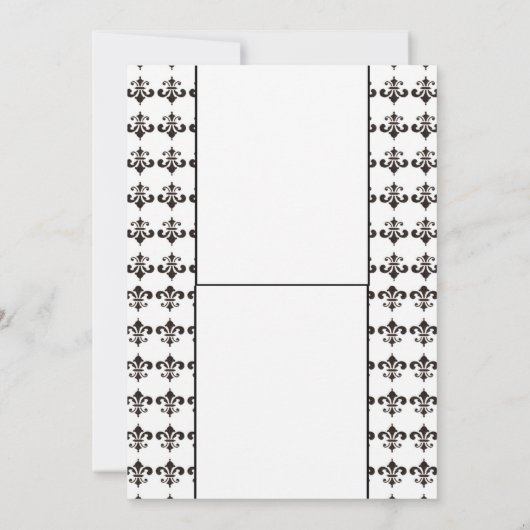 Fleur de Lis Uitnodiging voor bruiloft (Achterkant)