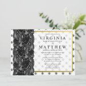 Fleur de Lis Uitnodiging voor bruiloft (Staand voorkant)