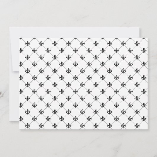Fleur de Lis Uitnodiging voor bruiloft (Achterkant)