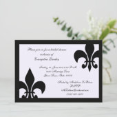 Fleur de Lis-uitnodigingen Kaart (Staand voorkant)