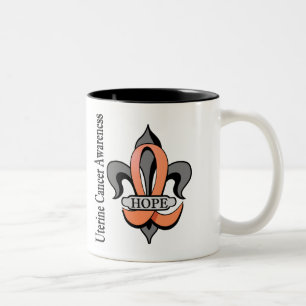 Fleur De Lis Uterine Cancer Hope Tweekleurige Koffiemok