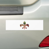 fleur de-lis : Verbluffend rood ontwerp Bumpersticker (Op auto)