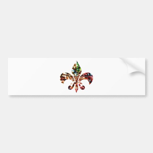 fleur de-lis : Verbluffend rood ontwerp Bumpersticker (Voorkant)