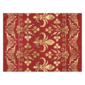 Fleur-de-lis-versiering Luxury Red Tafelkleed (Voorkant (Horizontaal))