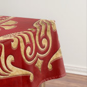 Fleur-de-lis-versiering Luxury Red Tafelkleed (Voorbeeld)
