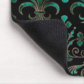 Fleur-de-lis-versiering Malachite Green Muismat (Hoek)